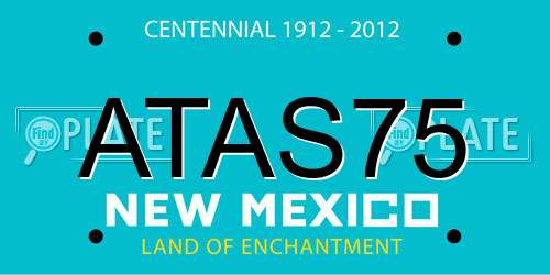 ATAS75 New Mexico License Plate
