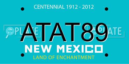 ATAT89 New Mexico License Plate