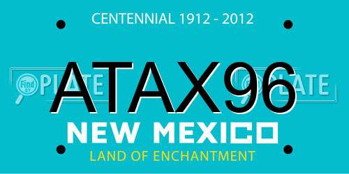 ATAX96 New Mexico License Plate