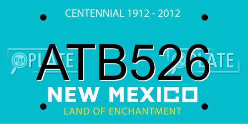 ATB526 New Mexico License Plate