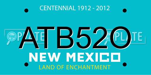 ATB52O New Mexico License Plate