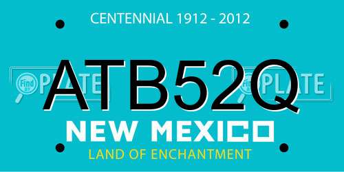 ATB52Q New Mexico License Plate