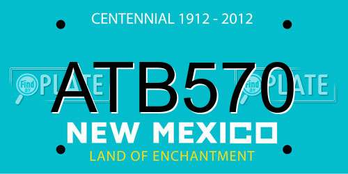 ATB570 New Mexico License Plate