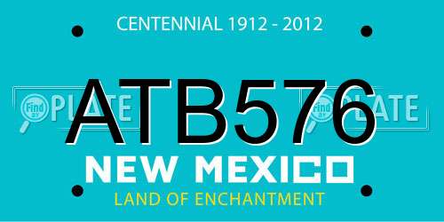 ATB576 New Mexico License Plate