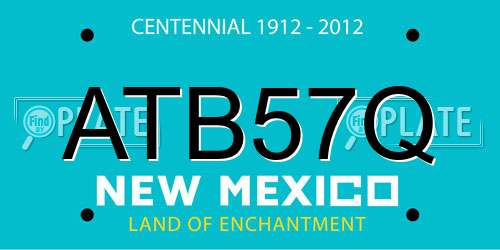 ATB57Q New Mexico License Plate