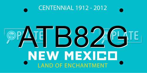 ATB82G New Mexico License Plate
