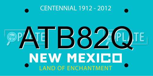 ATB82Q New Mexico License Plate