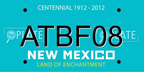 ATBF08 New Mexico License Plate