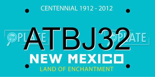 ATBJ32 New Mexico License Plate
