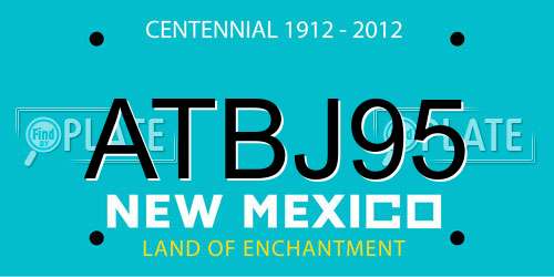 ATBJ95 New Mexico License Plate