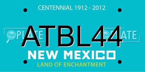 ATBL44 New Mexico License Plate