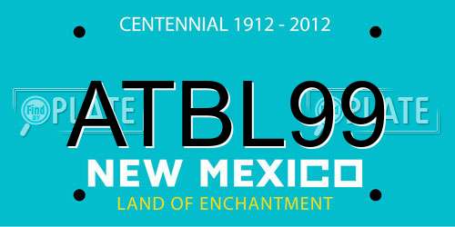 ATBL99 New Mexico License Plate