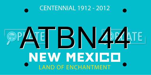 ATBN44 New Mexico License Plate