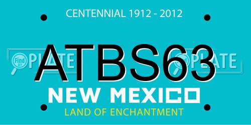 ATBS63 New Mexico License Plate