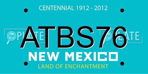 ATBS76 New Mexico License Plate