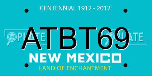 ATBT69 New Mexico License Plate