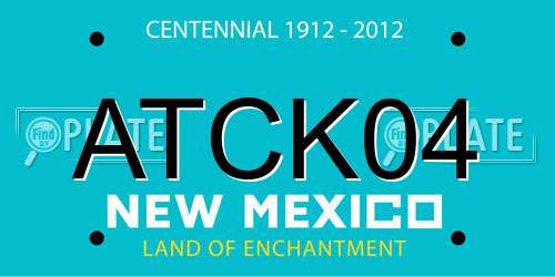 ATCK04 New Mexico License Plate