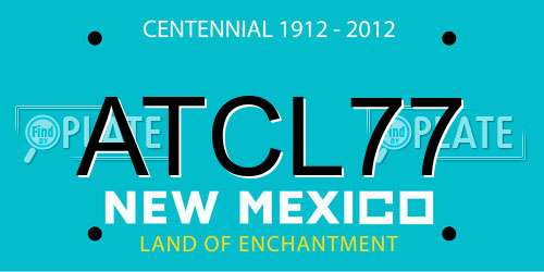 ATCL77 New Mexico License Plate