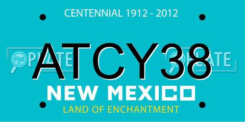 ATCY38 New Mexico License Plate