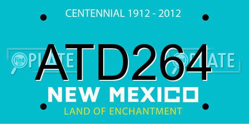 ATD264 New Mexico License Plate