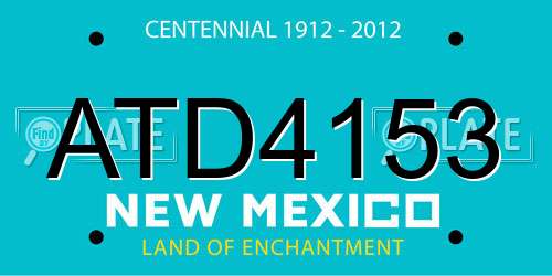 ATD4153 New Mexico License Plate