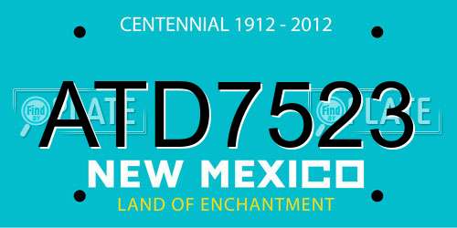ATD7523 New Mexico License Plate
