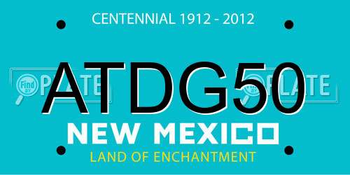 ATDG50 New Mexico License Plate