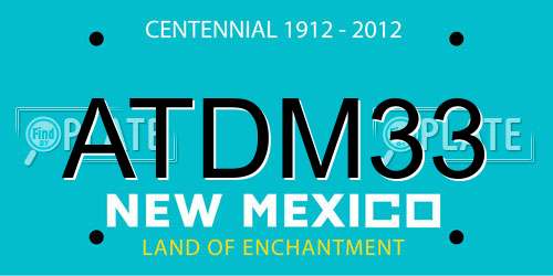 ATDM33 New Mexico License Plate