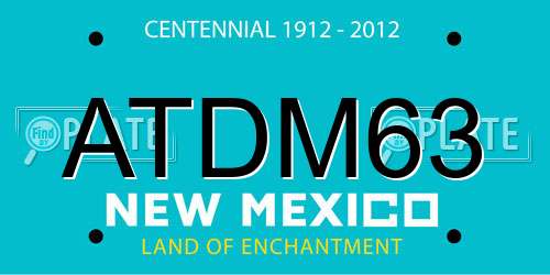 ATDM63 New Mexico License Plate