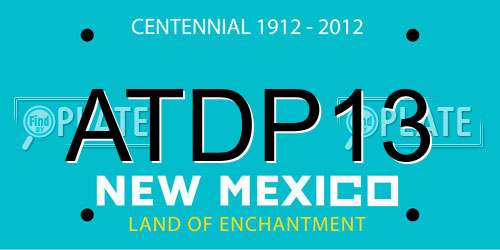 ATDP13 New Mexico License Plate
