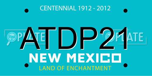 ATDP21 New Mexico License Plate