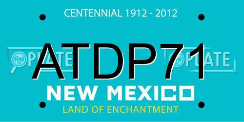ATDP71 New Mexico License Plate