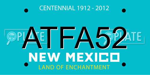 ATFA52 New Mexico License Plate