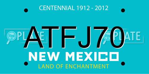 ATFJ70 New Mexico License Plate