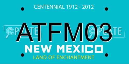 ATFM03 New Mexico License Plate