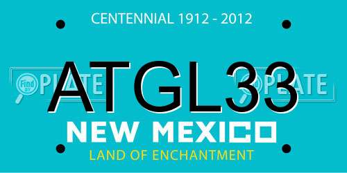 ATGL33 New Mexico License Plate