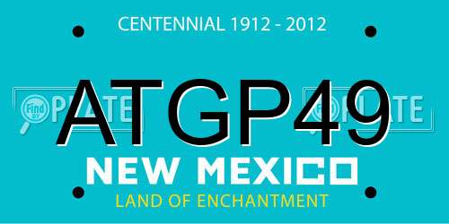 ATGP49 New Mexico License Plate