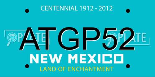 ATGP52 New Mexico License Plate