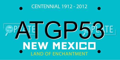ATGP53 New Mexico License Plate