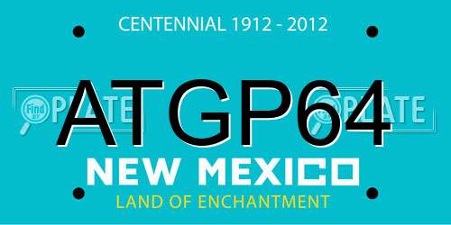 ATGP64 New Mexico License Plate
