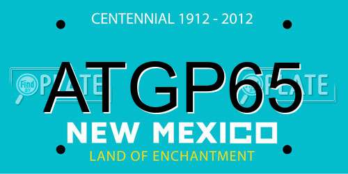 ATGP65 New Mexico License Plate
