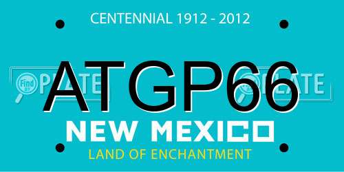 ATGP66 New Mexico License Plate