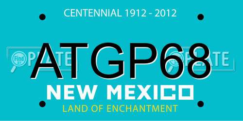 ATGP68 New Mexico License Plate