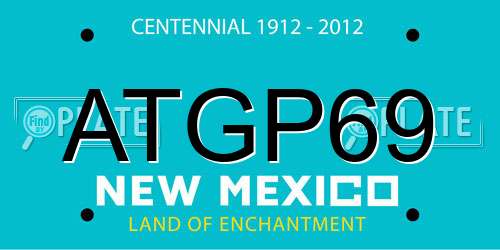 ATGP69 New Mexico License Plate