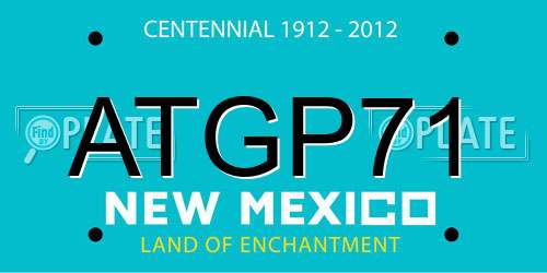 ATGP71 New Mexico License Plate