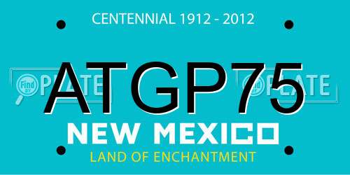 ATGP75 New Mexico License Plate