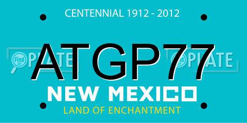 ATGP77 New Mexico License Plate