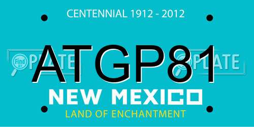 ATGP81 New Mexico License Plate
