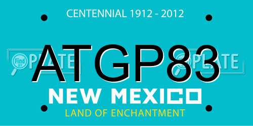 ATGP83 New Mexico License Plate