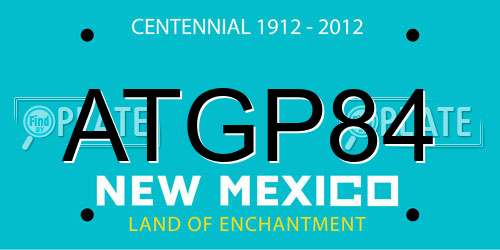 ATGP84 New Mexico License Plate